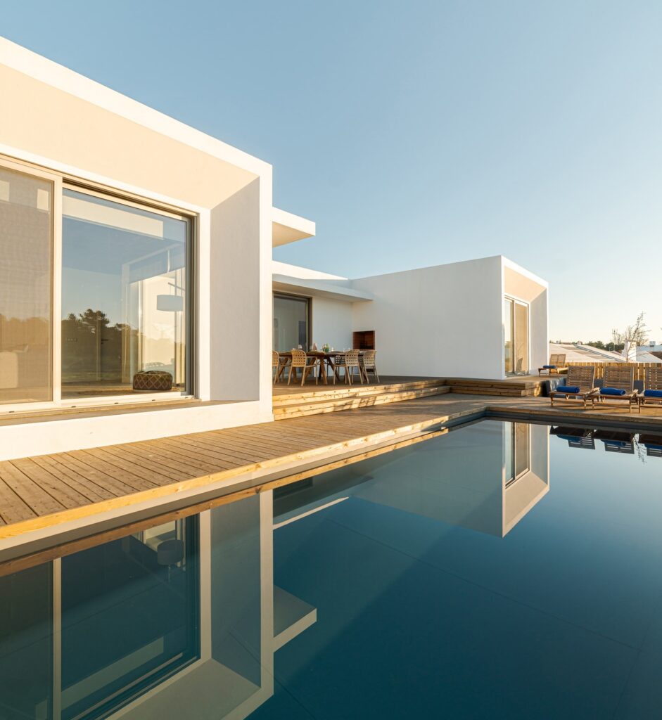 Modern villa with pool and deck